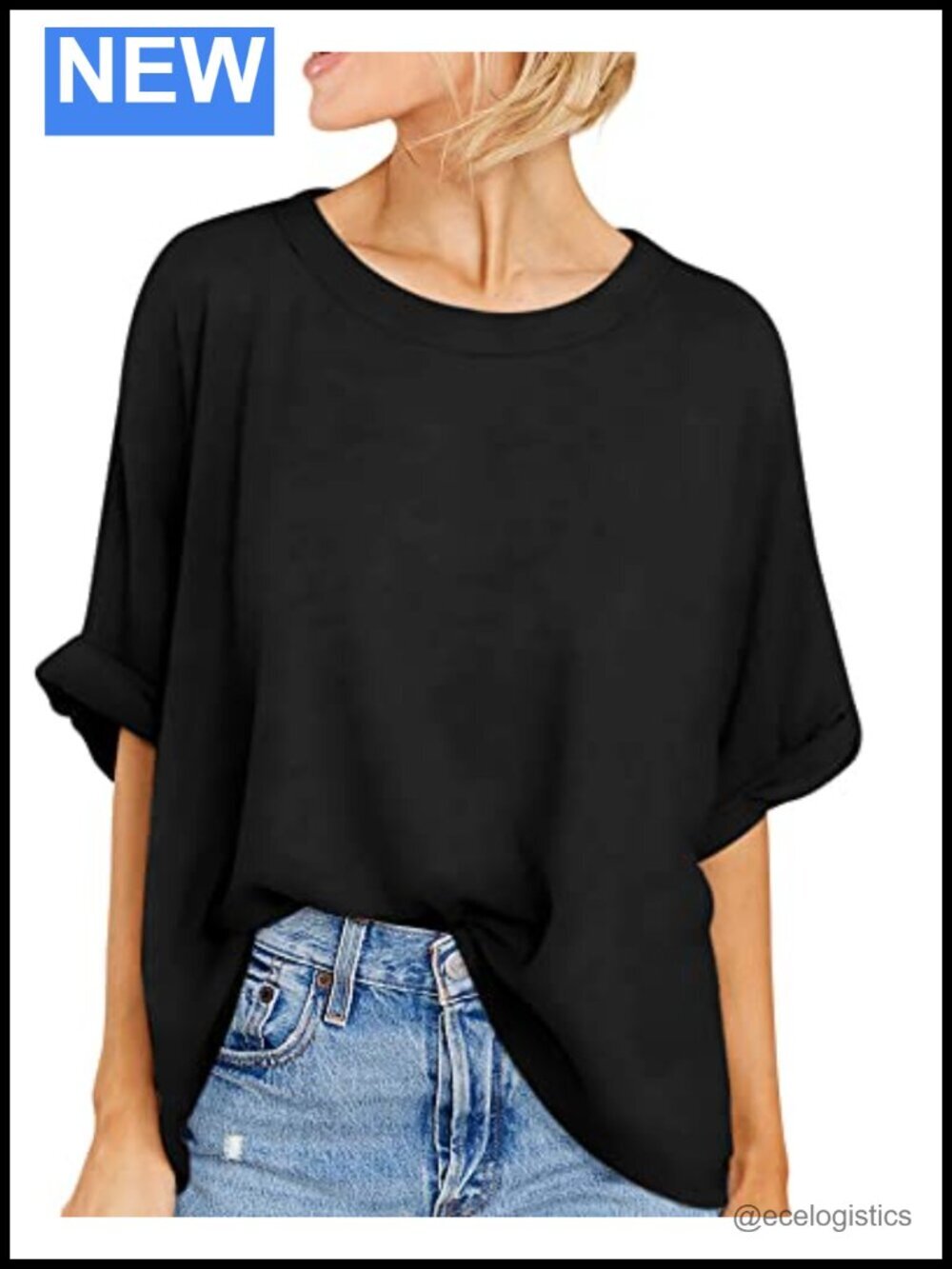 Oversized Short Sleeve Crewneck T-Shirt Loose Fit Basic Tee